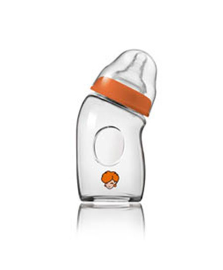 哈牛妈奶瓶宽口径153°超舒适玻璃奶瓶代理,样品编号:40738
