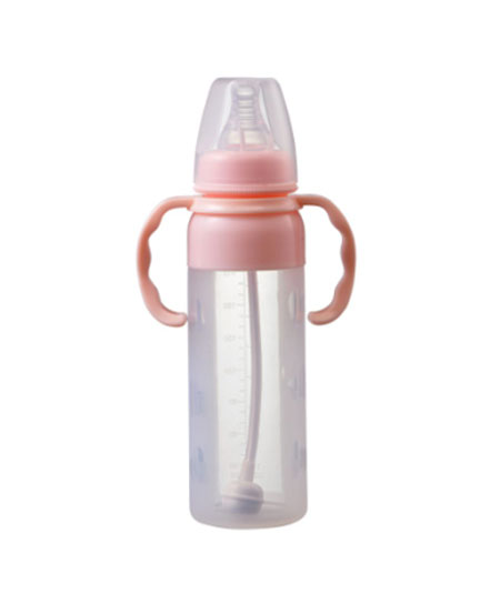 宝德奶瓶标口双柄防胀气硅胶自动奶瓶代理,样品编号:39875