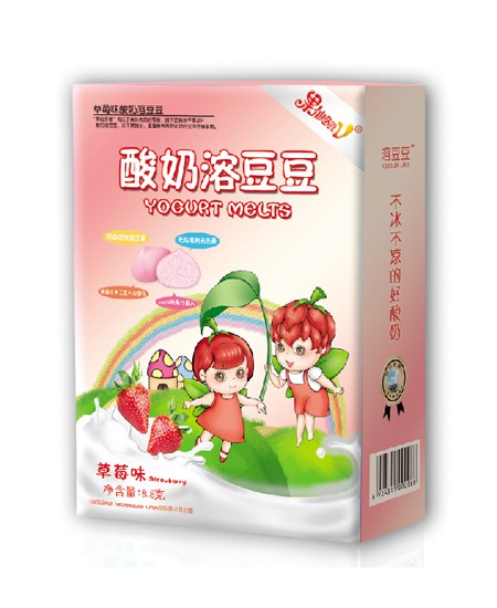 果仙多维水果条草莓味酸奶溶豆豆代理,样品编号:28252