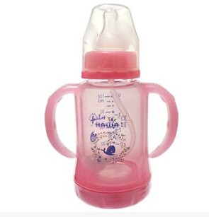 可娃标口径双层保护晶钻玻璃奶瓶120ML