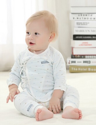 巴厘小猪巴厘小猪 BA0111宝宝内衣套装纯棉婴儿和尚服宝宝睡衣