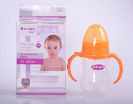 尚婴儿奶瓶宽口自动有柄奶瓶代理,样品编号:29725