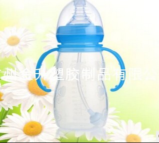 金升宝贝奶瓶宽口弧形硅胶奶瓶代理,样品编号:29954