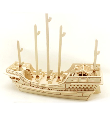 若态木制玩具手工拼装船模型代理,样品编号:30849
