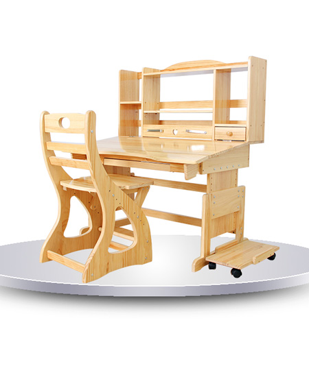 摩尼宝实木儿童学习桌椅套装代理,样品编号:36025