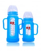 婴儿防胀气宽口高硼硅婴儿玻璃奶瓶