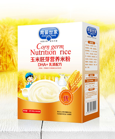 育婴世家米粉DHA+乳清配方玉米米粉（盒装）代理,样品编号:43304