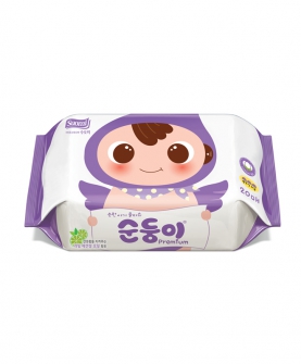 宝宝湿纸巾紫色便携小包20片
