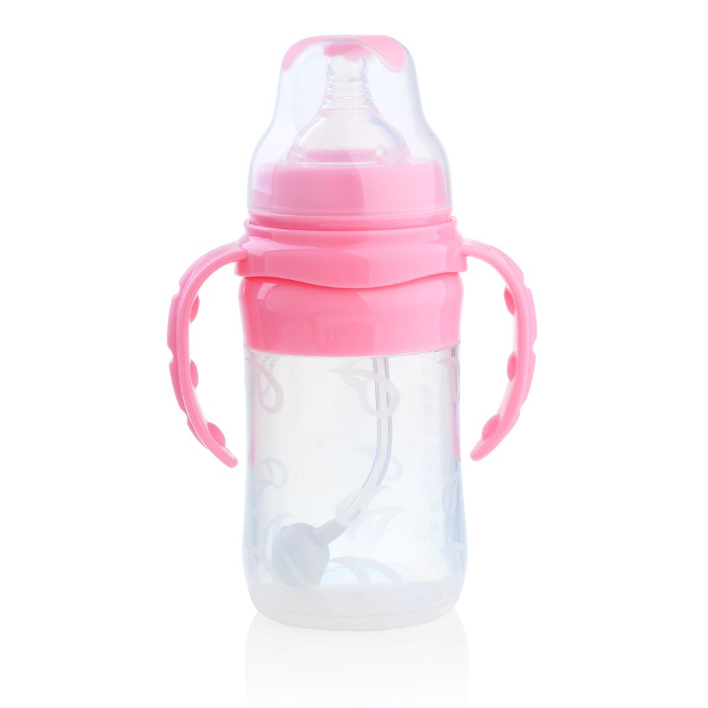 漂亮宝贝奶瓶220ML有柄自动 宽口硅胶大奶瓶代理,样品编号:43670
