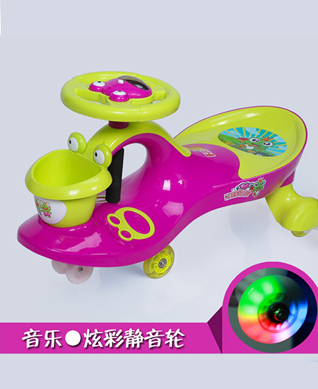安琦乐扭扭车儿童扭扭车紫色静音发光轮代理,样品编号:58648