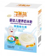 可米熊果蔬维生素营养奶米粉225g