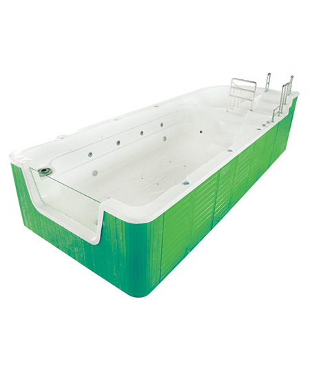 洗游记游泳池单面玻璃滑梯游泳池（绿色）代理,样品编号:45204