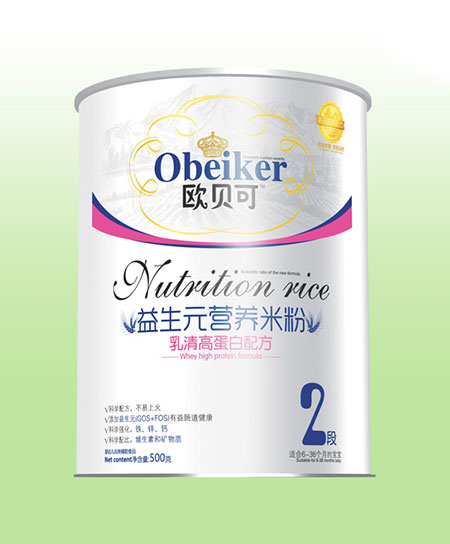 欧贝可乳清高蛋白益生元营养米粉