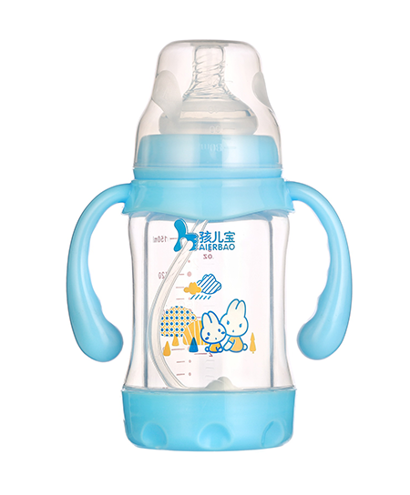 孩儿宝奶瓶150ml两用宽口防爆玻璃奶瓶代理,样品编号:47381