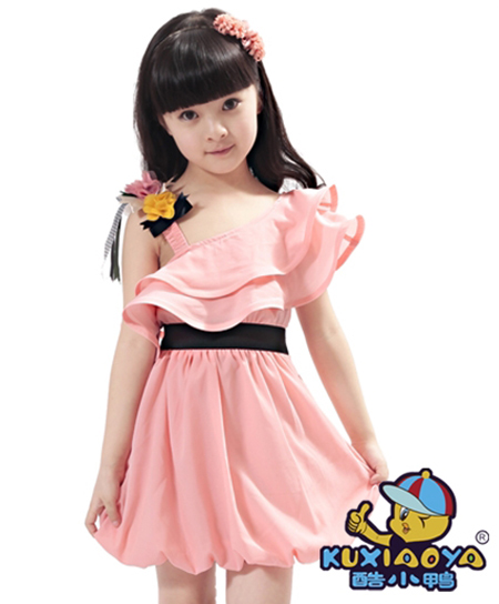 酷小鸭酷童装连衣裙（粉色）代理,样品编号:47455