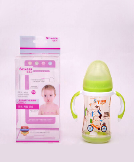 尚婴儿奶瓶PPSU宽口感温奶瓶240ml代理,样品编号:46381