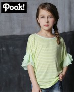 朋库一代夏装新款女童短袖针织T恤