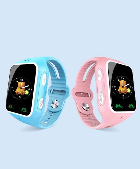 芭米儿童安全手表芭米小V升级版儿童智能手表（蓝、红两件套）代理,样品编号:47600
