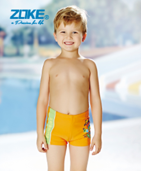 洲克_ZOKE男童游泳短裤（黄色）代理,样品编号:47840