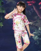 女童装夏复古中国风舞台套装