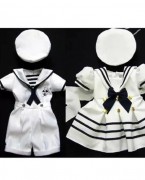 男童女童海军演出服饰白色款
