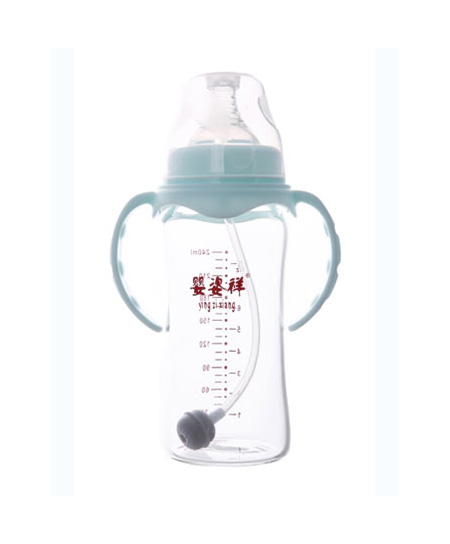 婴之美奶瓶宽口防爆晶钻玻璃双耳自动奶瓶代理,样品编号:51192
