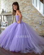 儿童礼服婚纱（紫色）