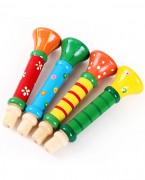 多彩木制彩色乐器小喇叭