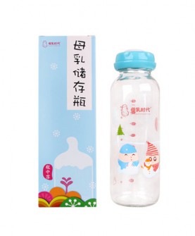 母乳时代卡通玻璃储存瓶标口120ml