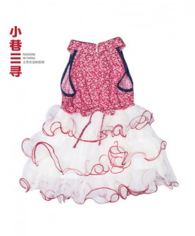 中式蓬蓬裙连衣裙