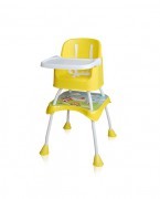Babygo便捷折叠高脚椅餐椅（黄色）