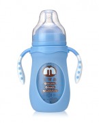 美凯蒂硅胶保护套彩色玻璃奶瓶