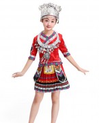 JONBOBO儿童少数民族服装苗族演出服