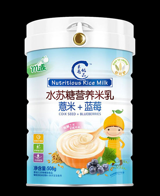 米爸优品水苏糖营养米乳-薏米+蓝莓配方