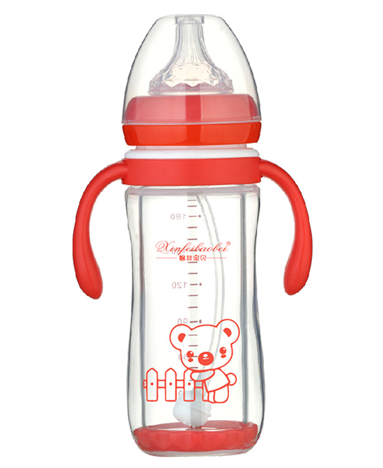 馨菲宝贝奶瓶直筒型红色