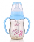 小孩国初生标口弧形自动ppsu奶瓶 蓝色150ml