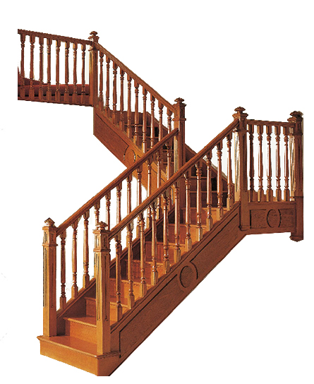 老槐堂木质扶手楼梯