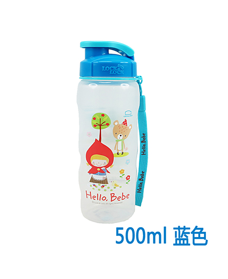 Hello Bebe水杯塑料儿童杯运动水杯500m蓝色代理,样品编号:60195