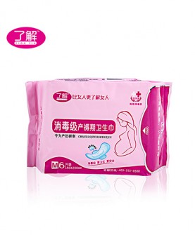 消毒级产褥期卫生巾m6片