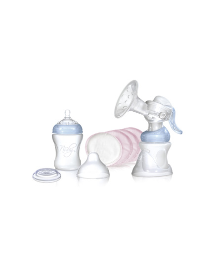 努比婴儿用品nuby自然乳感系列手动吸乳器礼盒组代理,样品编号:62124