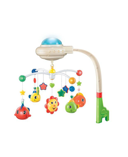 南国婴宝玩具婴儿玩具 声光新生儿安抚旋转摇铃夜灯投影满天星床铃代理,样品编号:62243