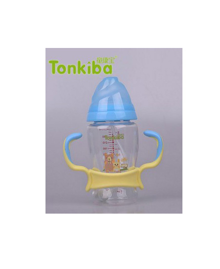 童康宝硅胶奶瓶晶钻玻璃宽口直身自动小奶瓶代理,样品编号:58340