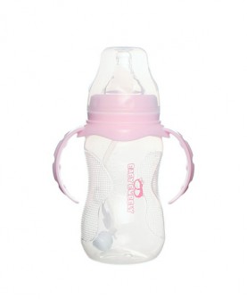 pp塑料奶瓶婴儿奶瓶 带包装带手柄吸管奶瓶 260ml