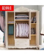  欧式衣橱法式板式卧室木质组装
