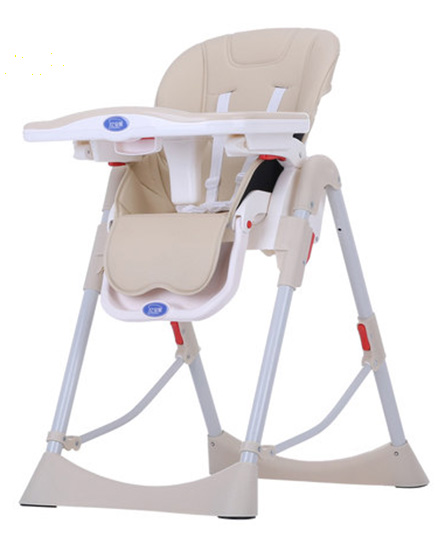 亿宝莱婴儿推车宝宝吃饭餐椅婴儿多功能可折叠便携儿童餐椅皮革材质代理,样品编号:63617