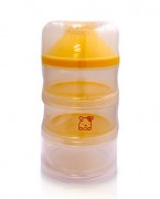 安奈小熊 奶粉格便携式大容量储存盒外出 独立分装奶粉盒三层
