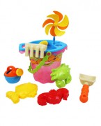纽奇 儿童沙滩玩具桶套装大号宝宝玩沙子挖沙漏铲子工具小桶玩具