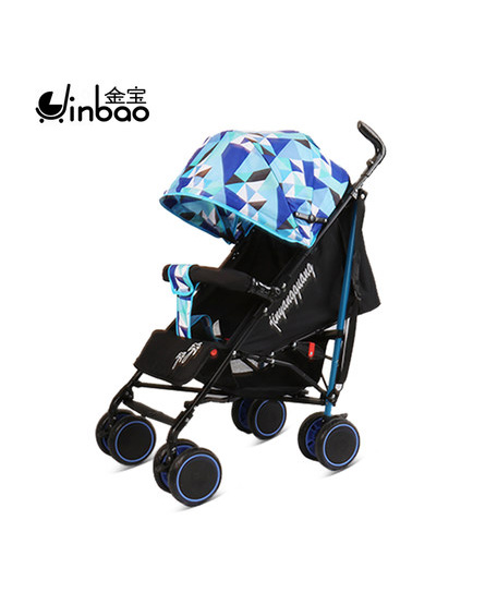 金宝婴儿推车可坐可躺折叠伞车冬夏季两用宝宝车新生婴儿四轮便携
