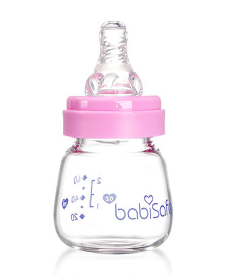 安儿欣 新生婴儿奶瓶 初生耐高温玻璃奶瓶60ml