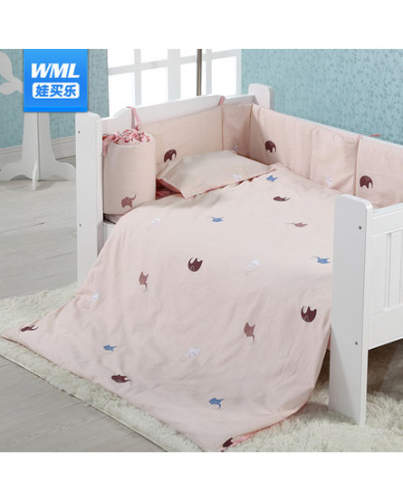 娃买乐儿童床品套件婴儿床三/五件套被子被套床单1.6/1.8m可定做